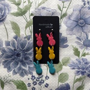 Easter bunny peep earrings